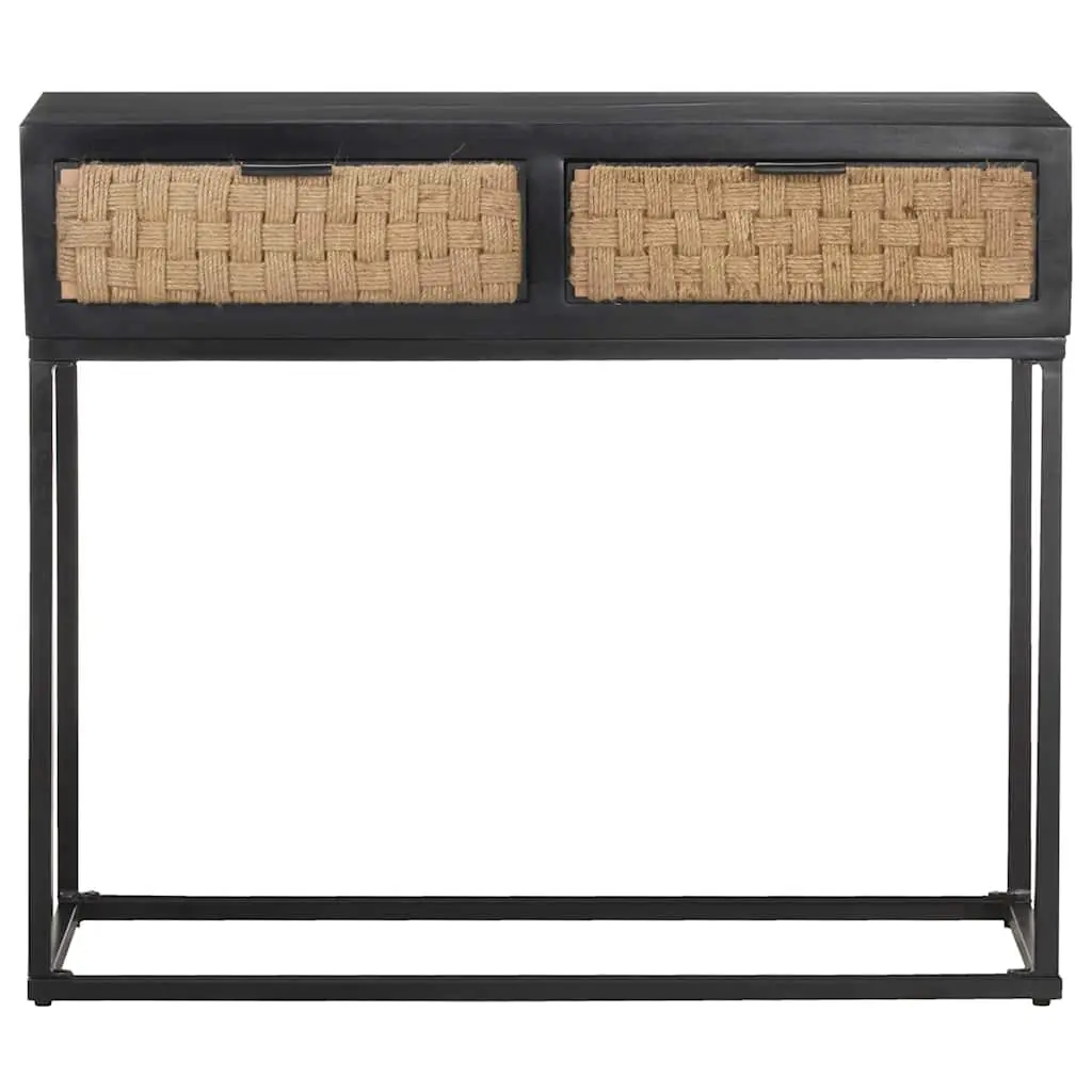 Console Table 90x35x76 cm Solid Mango Wood Storage Furniture with Drawers