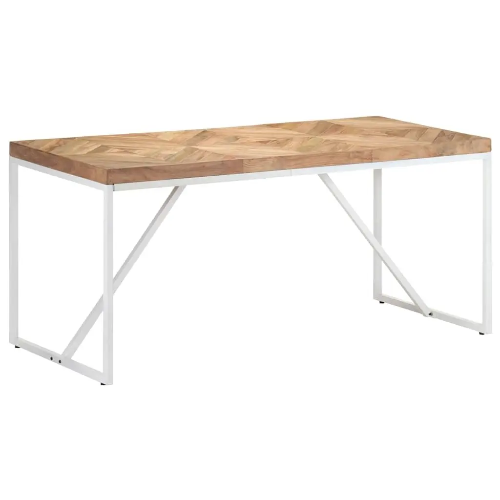 Dining Table 160x70x76cm Solid Acacia Mango Wood Industrial Kitchen Furniture