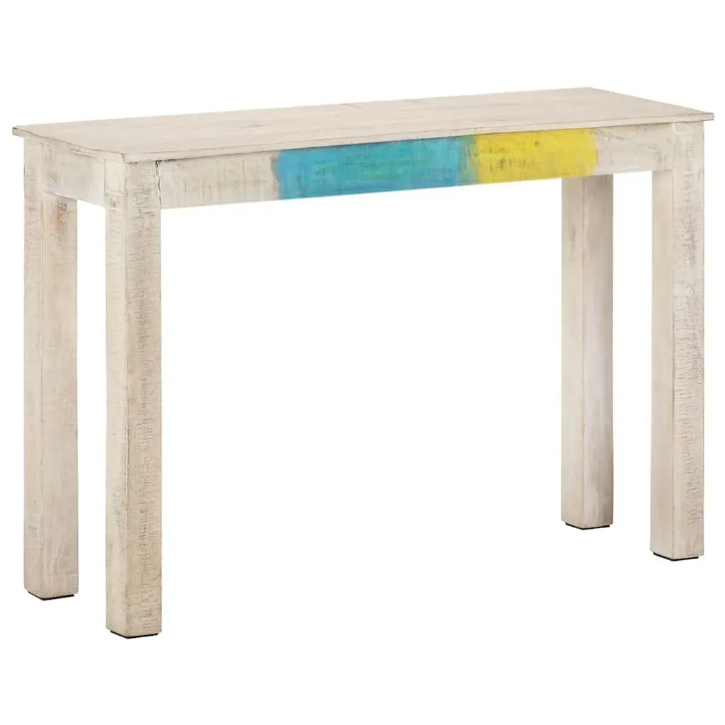 Wooden Console Table 115x35x77cm White Rustic Accent Furniture for Hallway