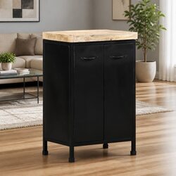 Rustic Industrial 2-Door Storage Cabinet 47x35x76 cm