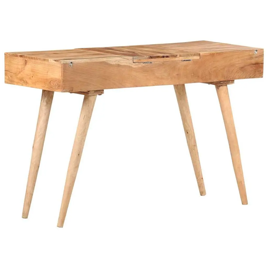 Dressing Table 112x45x76cm Solid Wood with Mirror and 2 Storage Drawers