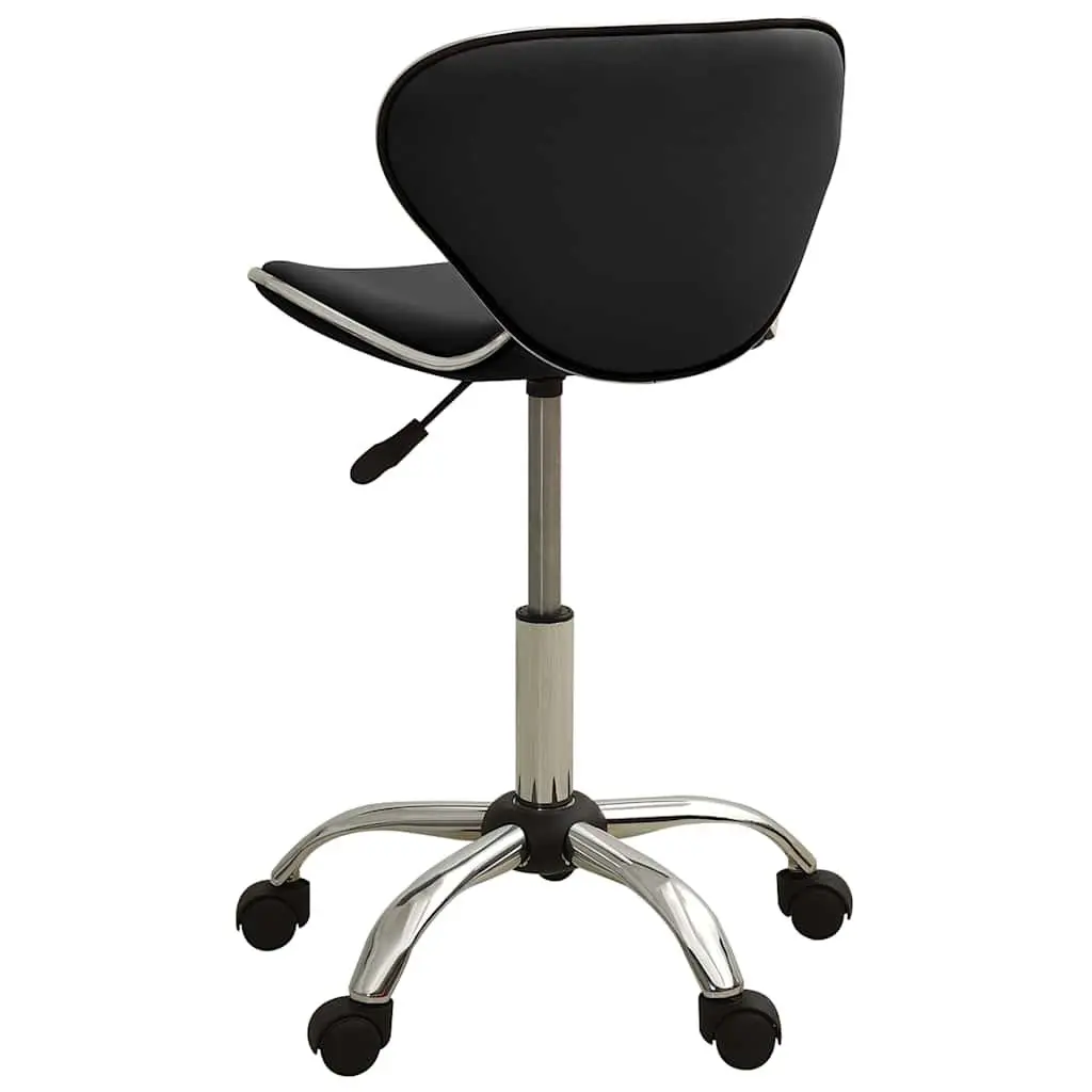 Salon Spa Stool Black Height Adjustable Swivel Chair with Five Wheels Mobility
