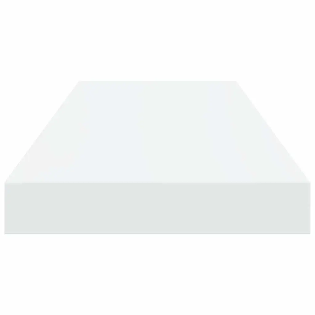 Floating Wall Shelves 60 x 23.5 cm High Gloss White Invisible Mounting System 2 Piece
