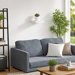 White Floating Wall Shelf Display Ledge Invisible Mount MDF Honeycomb Frame