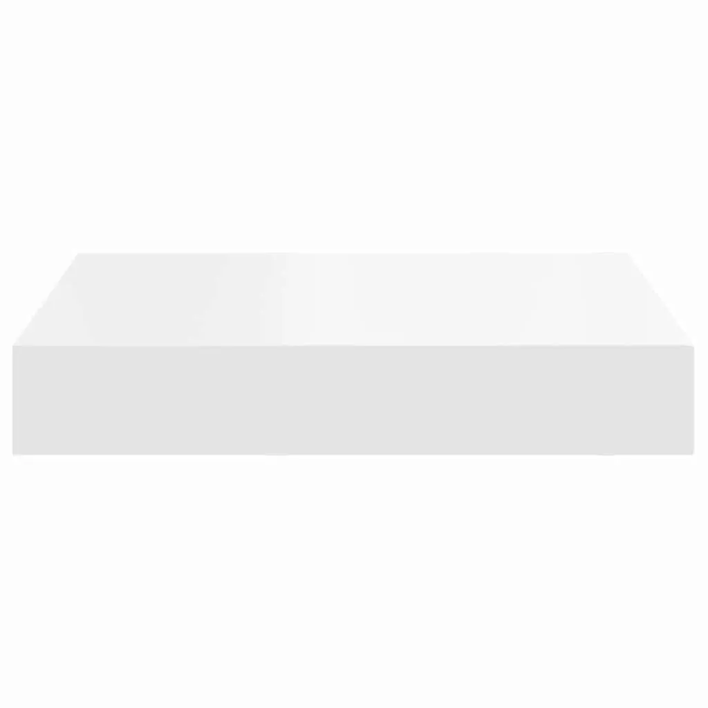 White Floating Wall Shelf 23 x 23.5 x 3.8 cm Invisible Mount Honeycomb MDF Frame