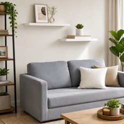 Floating Wall Shelves Set - 2 pcs in White, 60x23.5x3.8 cm