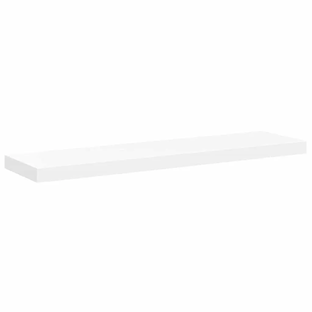 Floating Wall Shelf 90cm White Invisible Mounting System Home Decor Organizer