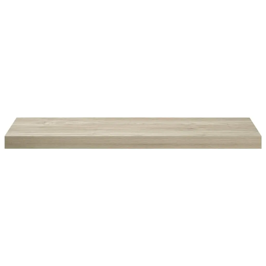 Floating Wall Shelves 4 Piece Set Oak Brown Invisible Mounting System Honeycomb MDF Metal Frame