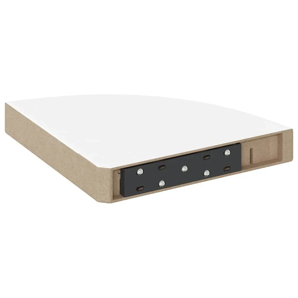 Floating Corner Wall Shelf White High Gloss Display Storage Ledge Home Decor