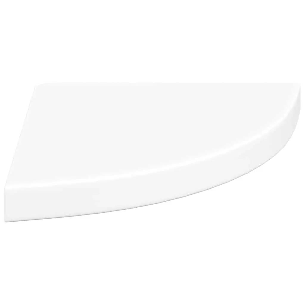 Floating Corner Shelves 35x35x3.8 cm White Invisible Mounting System 4 Piece Set