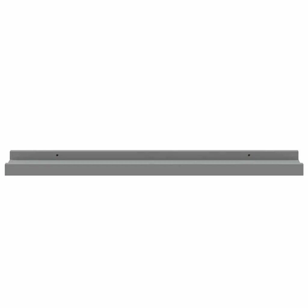 Picture Frame Ledge Shelves 60x9x3cm Wall Mounted Grey MDF 2 Piece Display Shelf