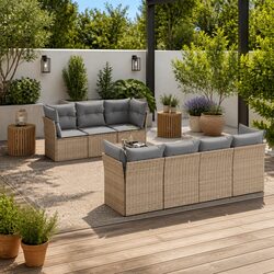Transform Your Patio with This 8-Piece Garden Sofa Set