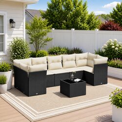Transform Your Outdoor Space with This 8 Piece Garden Sofa Set