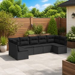 Enhance Your Patio with This 7 Piece Outdoor Sofa Set