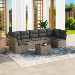 Transform Your Outdoor Space with 8-Piece Garden Sofa Set