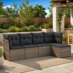 Inviting 5 Piece Modular Outdoor Sofa Set in Grey