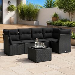 Enhance Your Outdoor Space with a Black 6-Piece Sofa Set