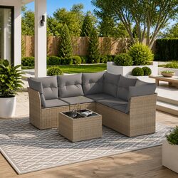 Enhance Your Outdoor Space with 6 Piece Sofa Set