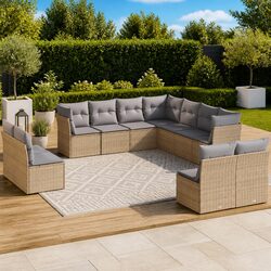Transform Your Patio with This 11-Piece Garden Sofa Set