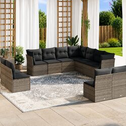Enhance Your Outdoor Space with 11 Piece Grey Sofa Set