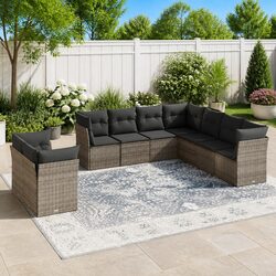 Enhance Your Outdoor Space with this 9 Piece Sofa Set