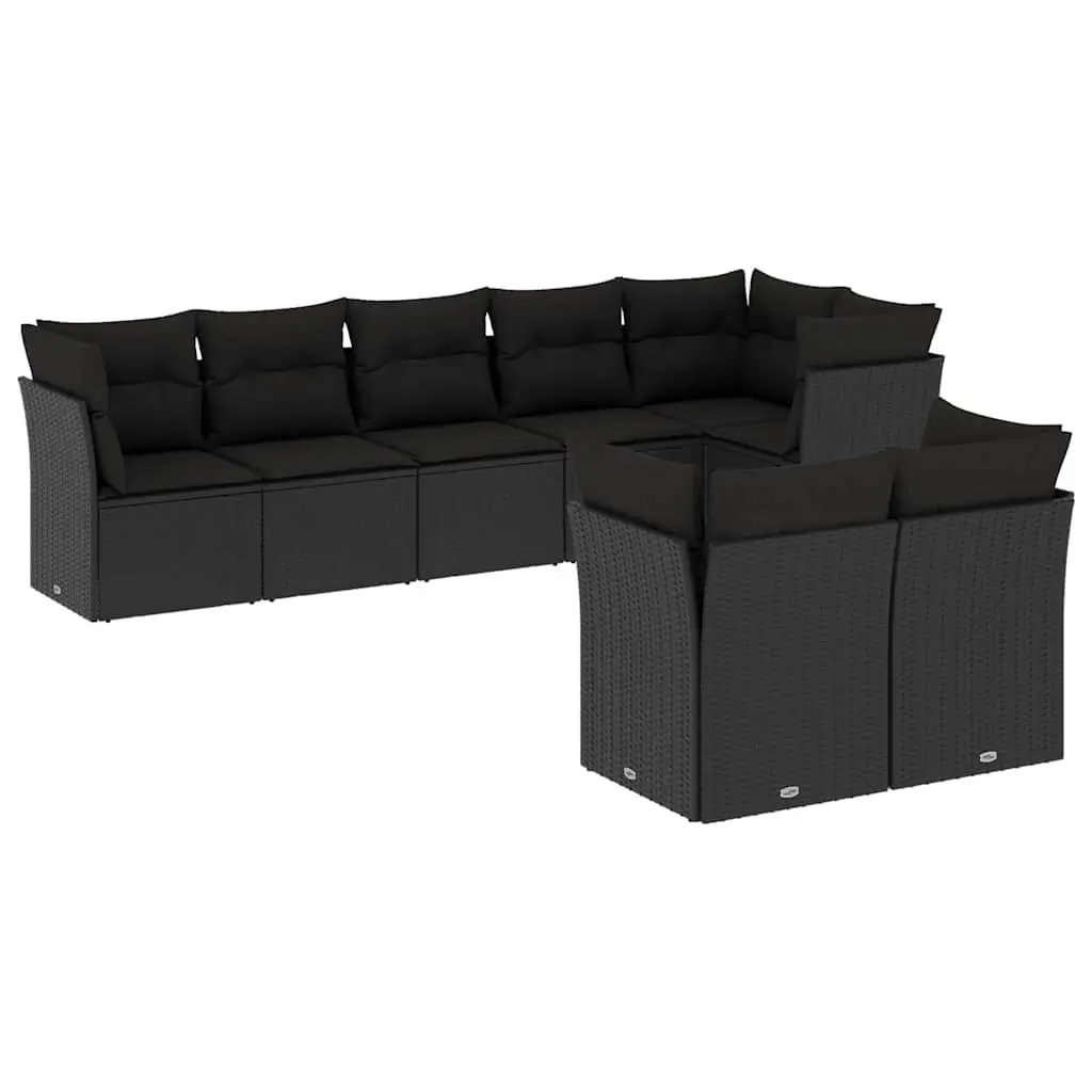 Garden Sofa Set 8 Piece Outdoor Furniture Patio Sectional with Storage Cushions