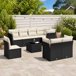 Enhance Your Outdoor Space with 9 Piece Black Sofa Set