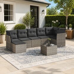 Enhance Your Outdoor Area with an 8-Piece Garden Sofa Set