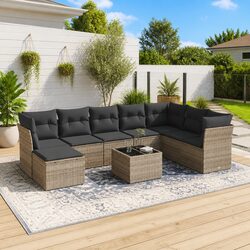 Transform Your Outdoor Space with 9 Piece Sofa Set