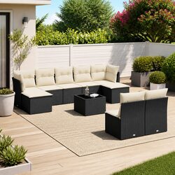 Elegant 10-Piece Outdoor Furniture Sectional Set