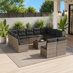 Transform Your Outdoor Space with this 12-Piece Sofa Set