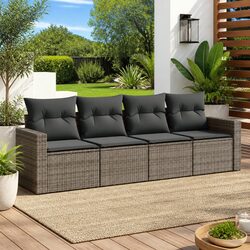 Enhance Your Outdoor Space with 4 Piece Grey Sofa Set