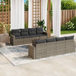 Enhance Your Outdoor Space with 9 Piece Grey Sofa Set