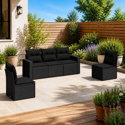 Transform Your Outdoor Space with a 5-Piece Garden Sofa Set