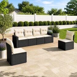 Enhance Your Outdoor Living with 6-Piece Sectional Sofa Set
