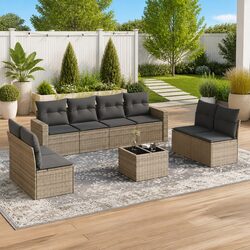 Enhance Your Outdoor Space with This 9-Piece Sofa Set