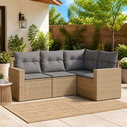 Upgrade Your Patio with This 4 Piece Garden Sofa Set