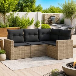 Grey Sectional Outdoor Garden Sofa Set for Relaxation