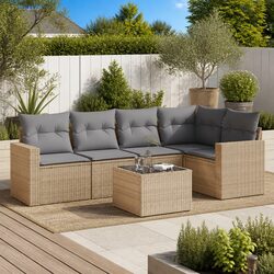 Transform Your Outdoor Space with 6 Piece Garden Sofa Set