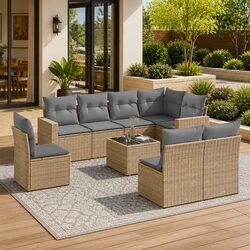 Transform Your Outdoor Space with a 9-Piece Sofa Set