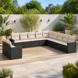 Transform Your Outdoor Space with a Black 11-Piece Sofa Set