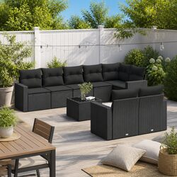 Enhance Your Outdoors with a 9-Piece Rattan Sofa Set