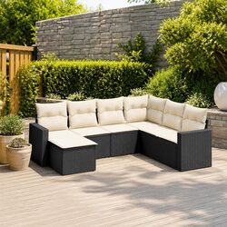 Enhance Your Outdoor Space with a 7-Piece Black Sofa Set