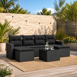 Enhance Your Patio with This 7 Piece Modular Sofa Set