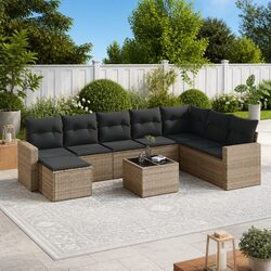 Enhance Your Outdoor Space with This 9 Piece Sofa Set