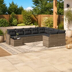 Transform Your Outdoor Space with this 10-Piece Sofa Set