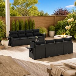 Stylish 9-Piece Outdoor Sofa Set for Relaxation