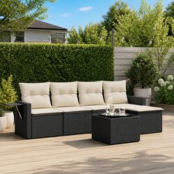 Stylish 6-Piece Outdoor Garden Sofa Set with Storage