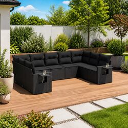 Transform Your Outdoor Space with this 9 Piece Sofa Set