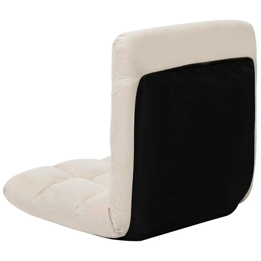 Folding Floor Chair Cream Adjustable Lightweight Durable Indoor Outdoor